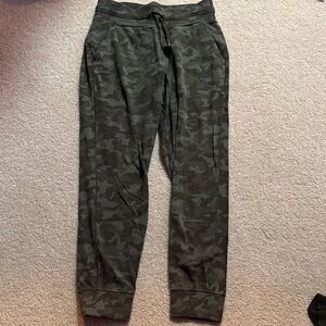 Lululemon Athletica Green Camouflage Joggers